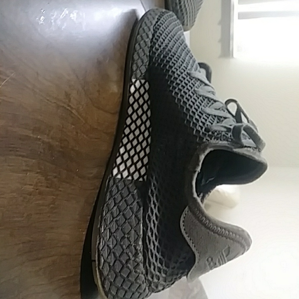 adidas grey knitted shoes